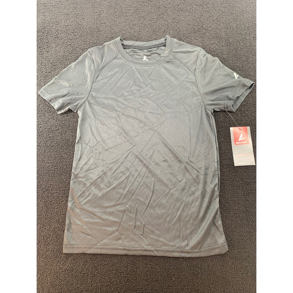 BSN Sports Youth Performance Apparel Short Sleeve T-Shirt Medium Black Athletic‎